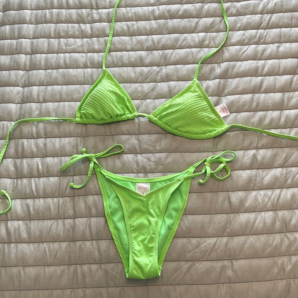 Target Xhilaration neon green bikini set